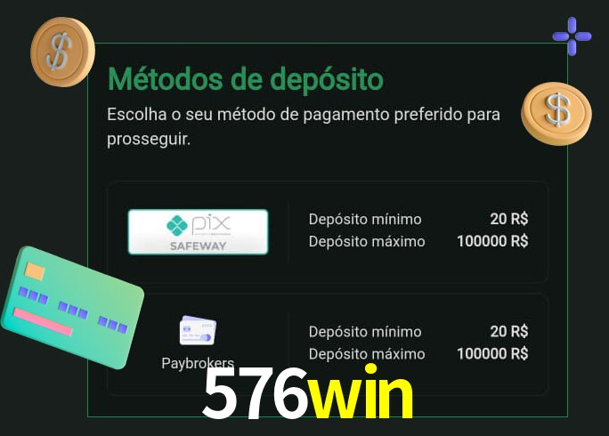 O cassino 576win oferece uma grande variedade de métodos de pagamento
